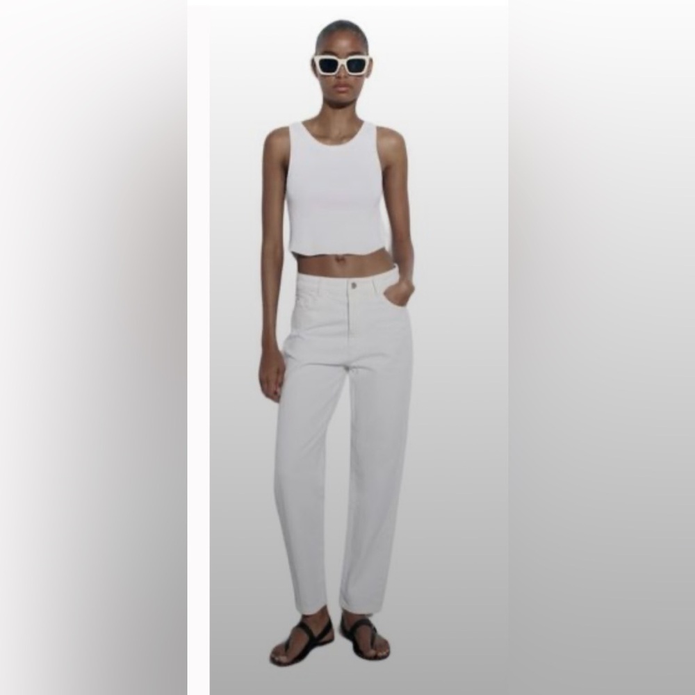 Zara mom comfort high waisted ankle length New with tag size 14